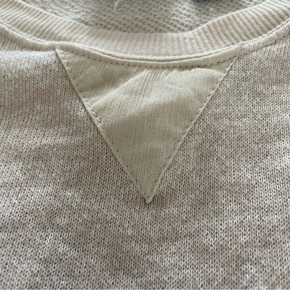 Miken Active Metallic Beige Taupe 3/4 Sleeve Sweatshirt Women’s Medium - Picture 3 of 6
